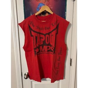 TapouT MPS Men's Red Sleeveless T-Shirt Muscle Tank Top XL y2k grail